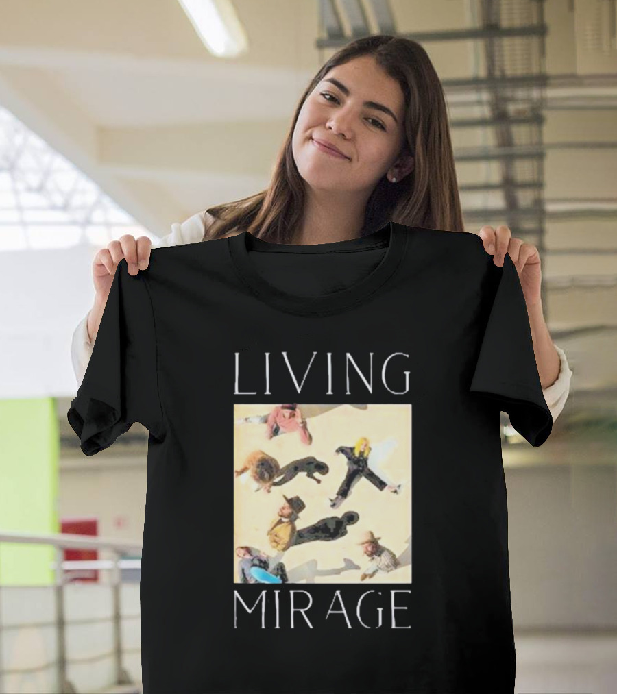 LIVING MIRAGE Album Cover With Band Members Aerial View T-Shirt