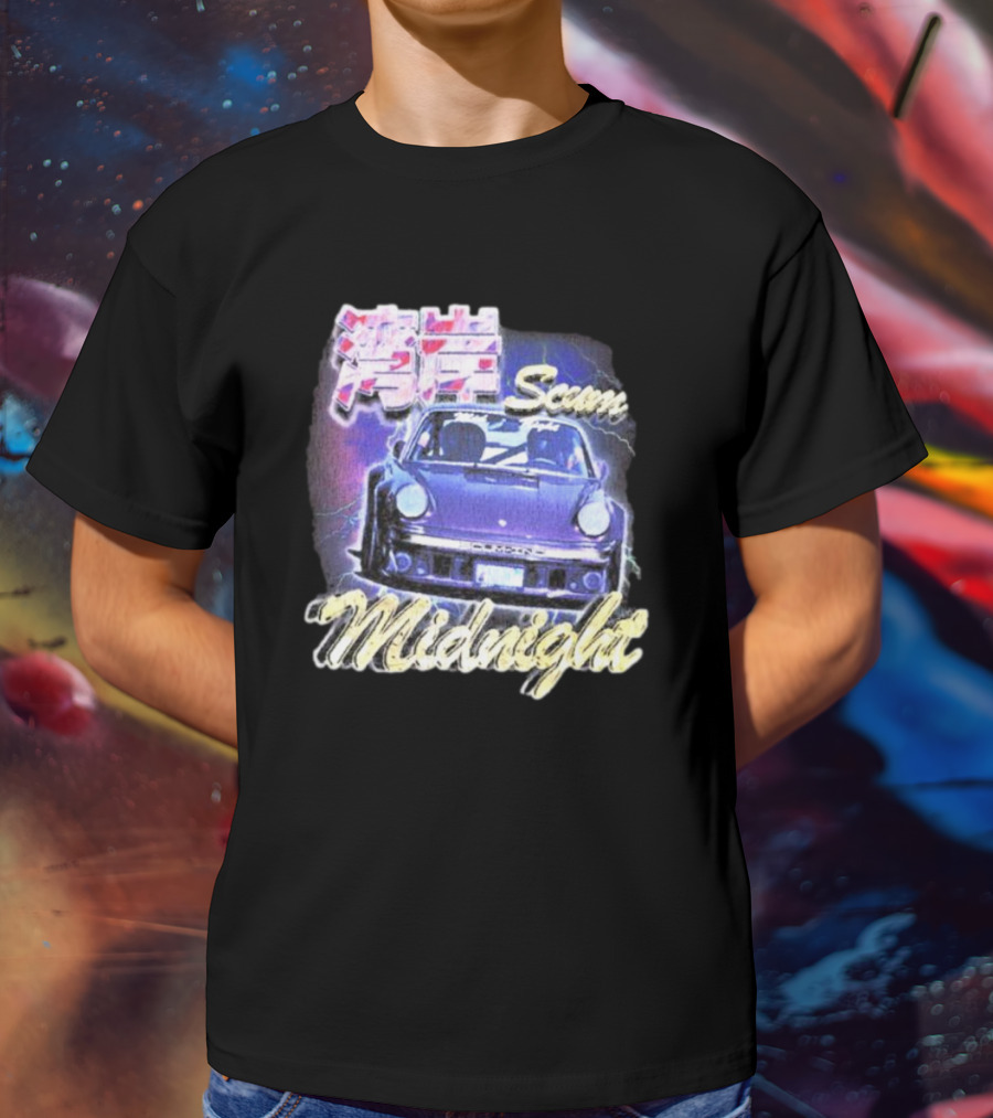 Midnight Scum Neon Car Aesthetic T-Shirt