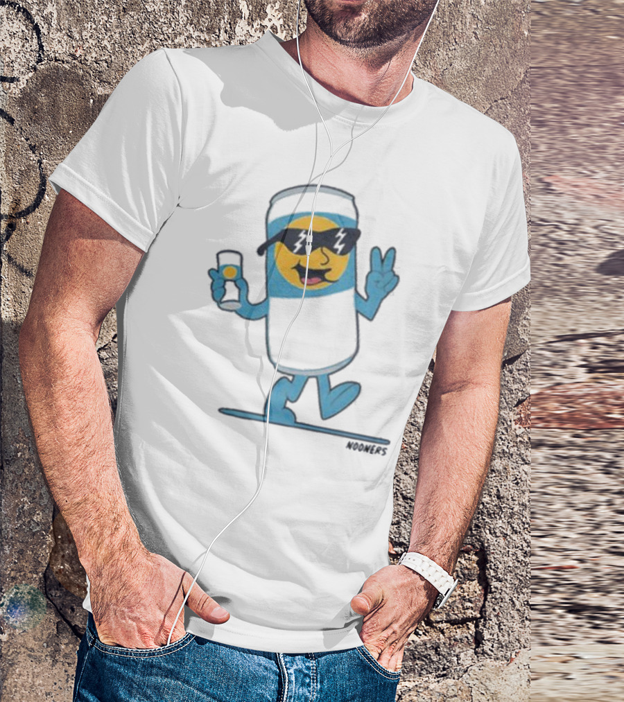 Nooners Cool Blue Drink Character Summer Vibes T-Shirt