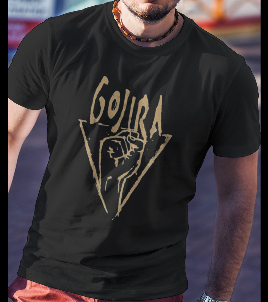 Gojira Power Glove Fist Logo Triangle T-Shirt