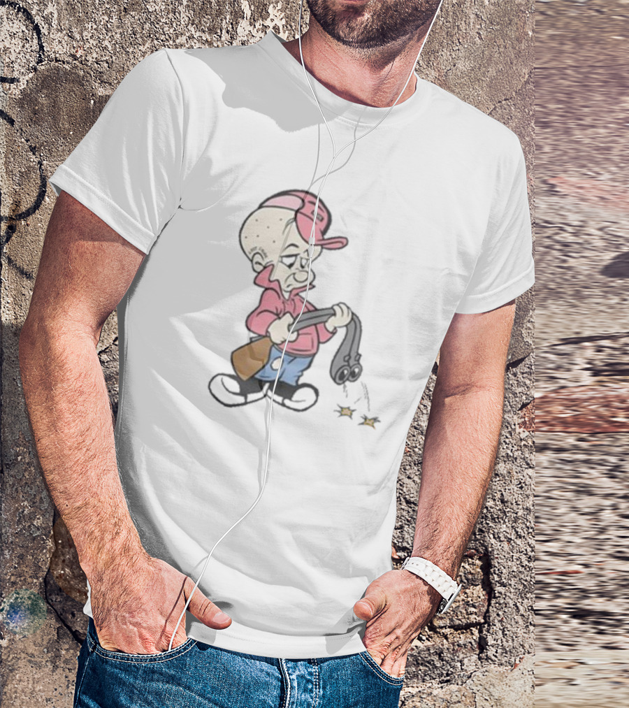 Scum Elmah Parody Elmer Fudd Gangster Suspicious Character Smoking Gun T-Shirt