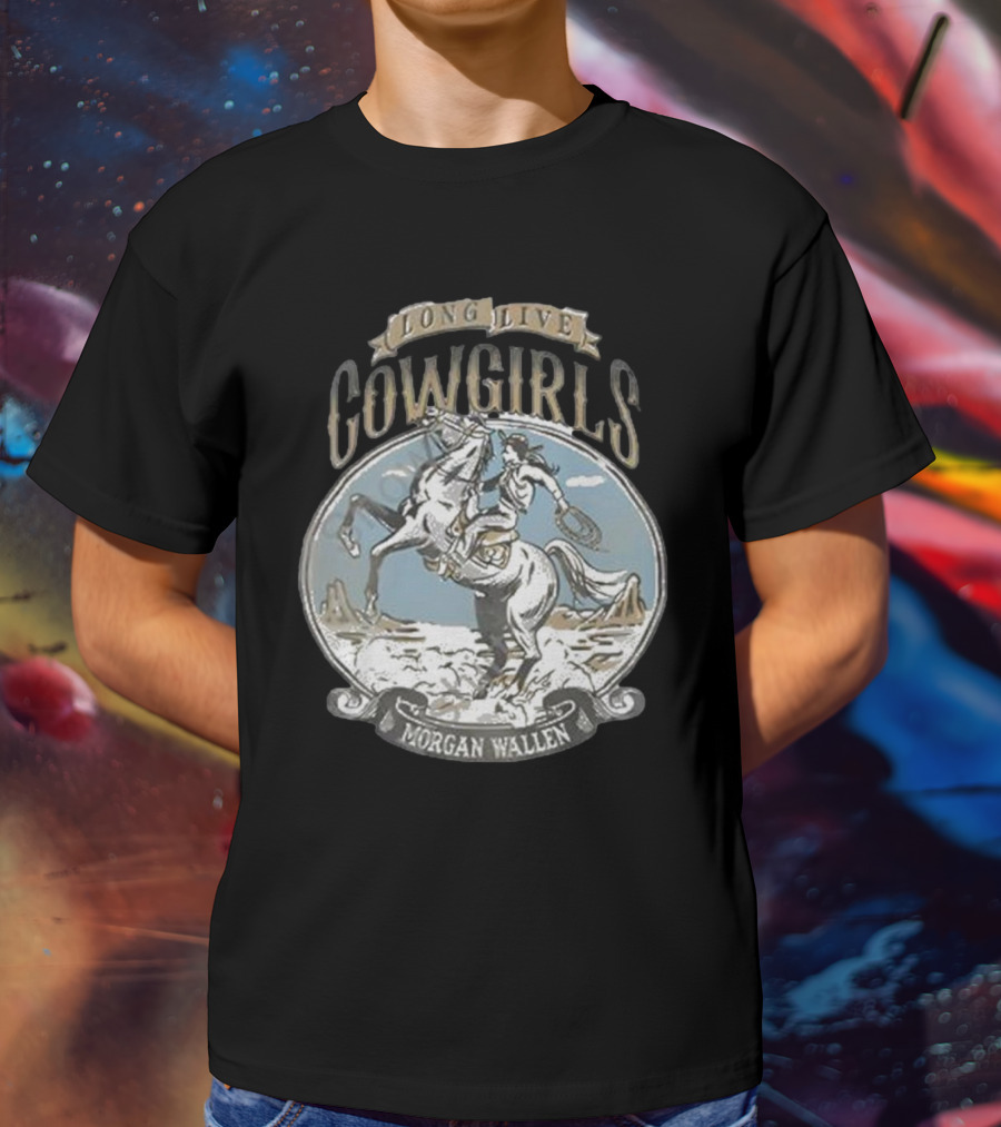 Long Live Cowgirls Morgan Wallen Vintage Rodeo Scene T-Shirt