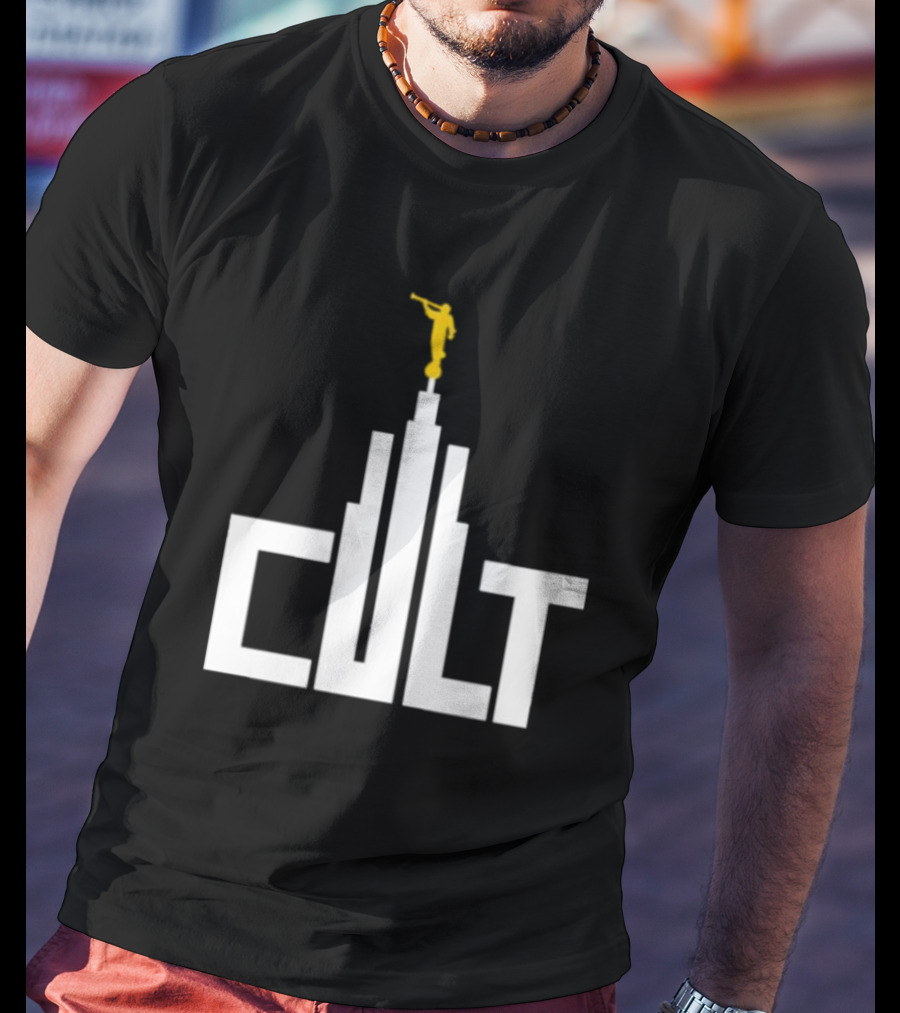 Exmormon Cult LDS Temple Angel Moroni Statues Iconic T-Shirt