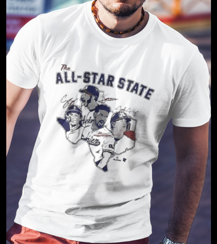 The All-Star State Baseball Signatures Texas T-Shirt