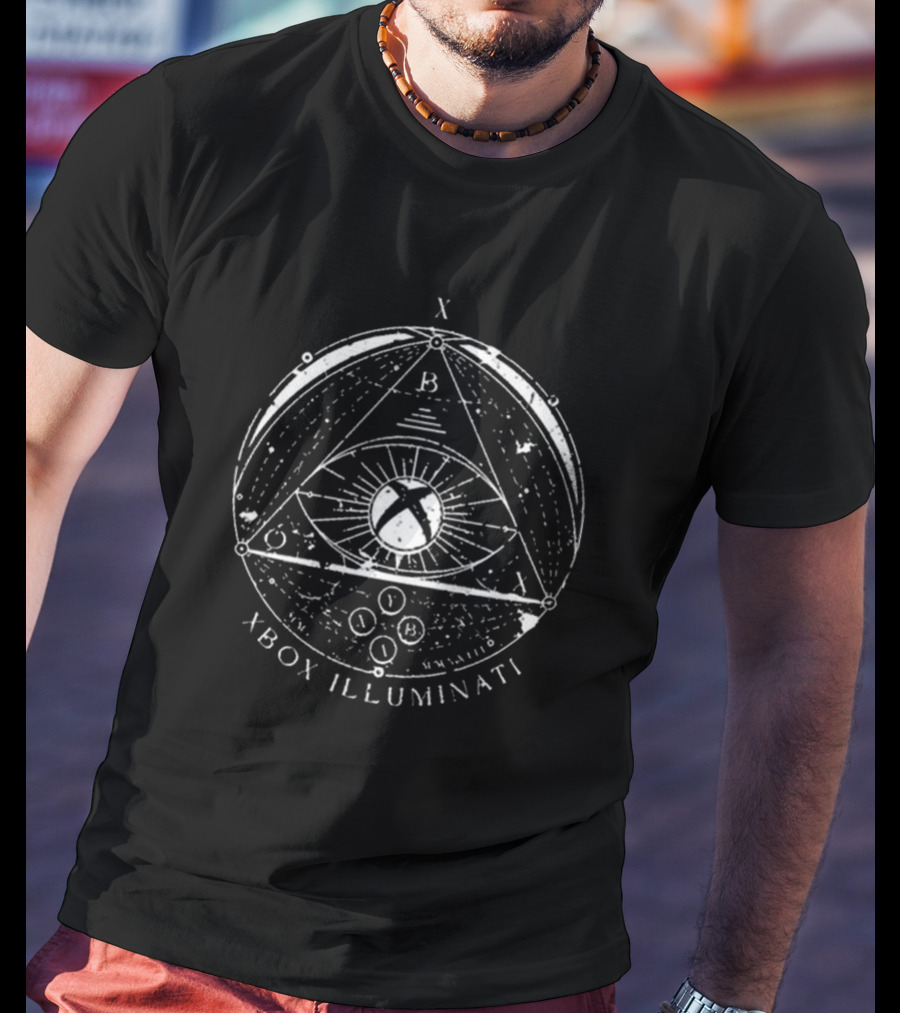 Xbox Illuminati All-Seeing Eye Inside Geometric Triangle T-Shirt