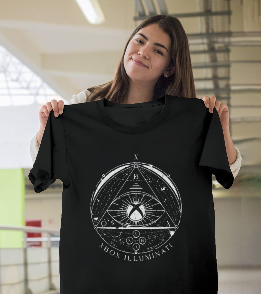Xbox Illuminati All-Seeing Eye Inside Geometric Triangle T-Shirt