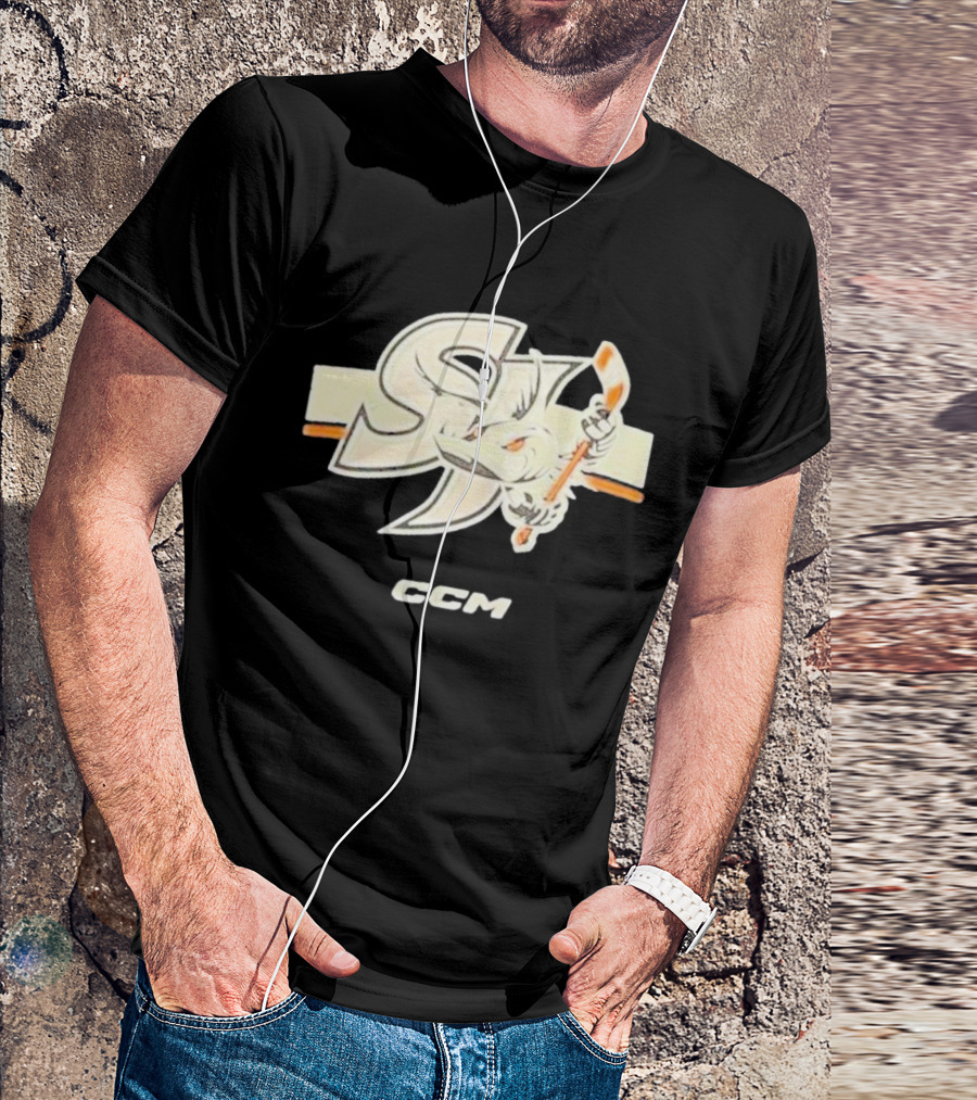 Awesome CCM San Jose Barracuda Crest CCM T-Shirt