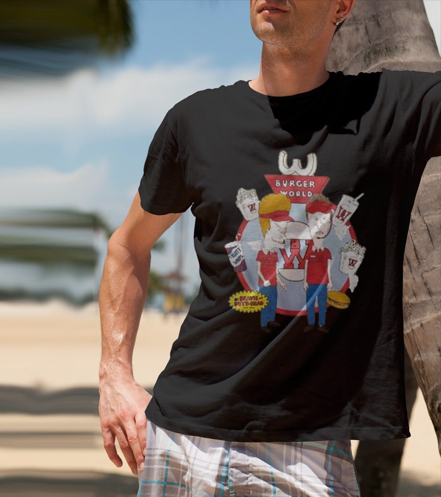 Burger World Beavis And Butt-Head Drink Fries T-Shirt