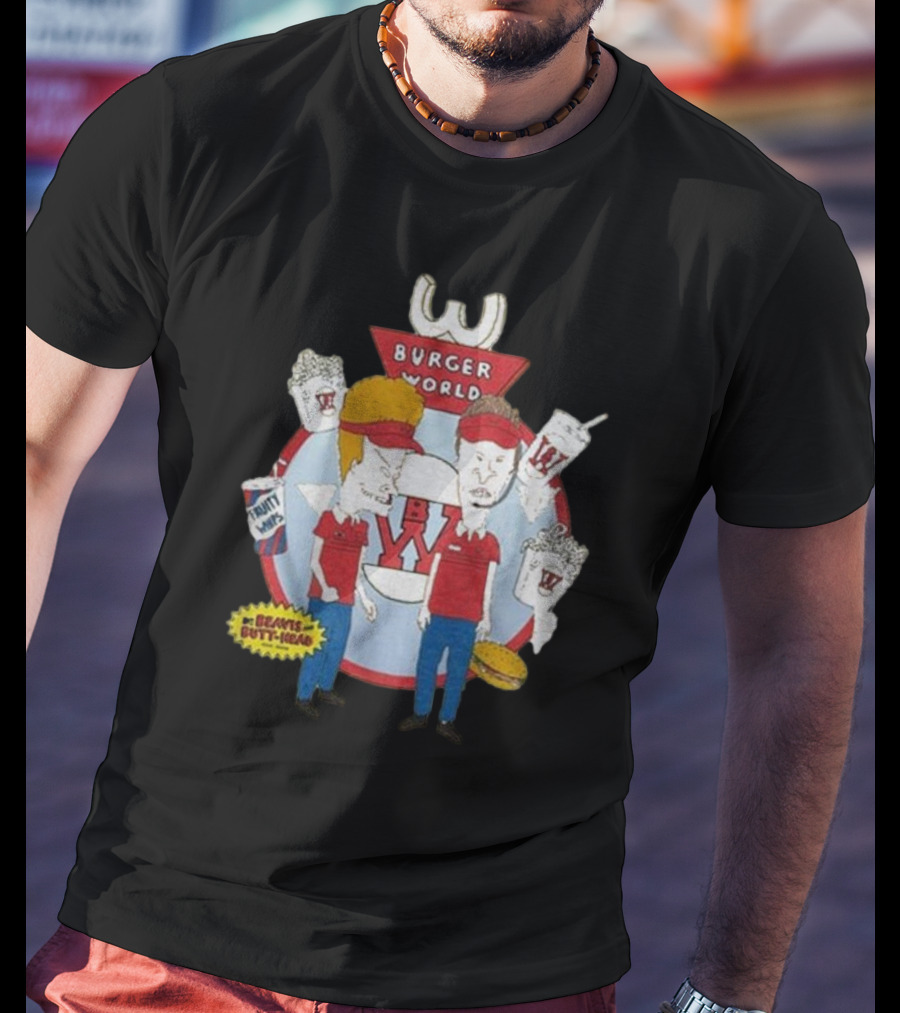 Burger World Beavis And Butt-Head Drink Fries T-Shirt