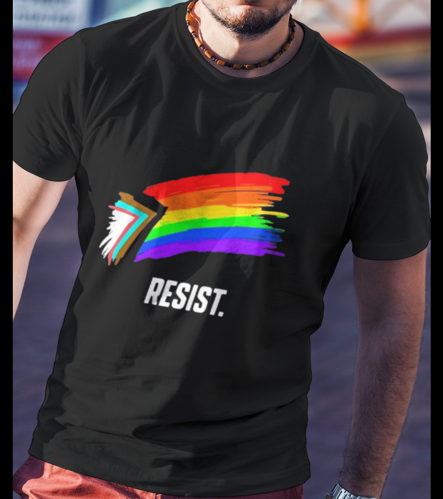 Resist Pride Equality Florida Rainbow Brushstroke T-Shirt