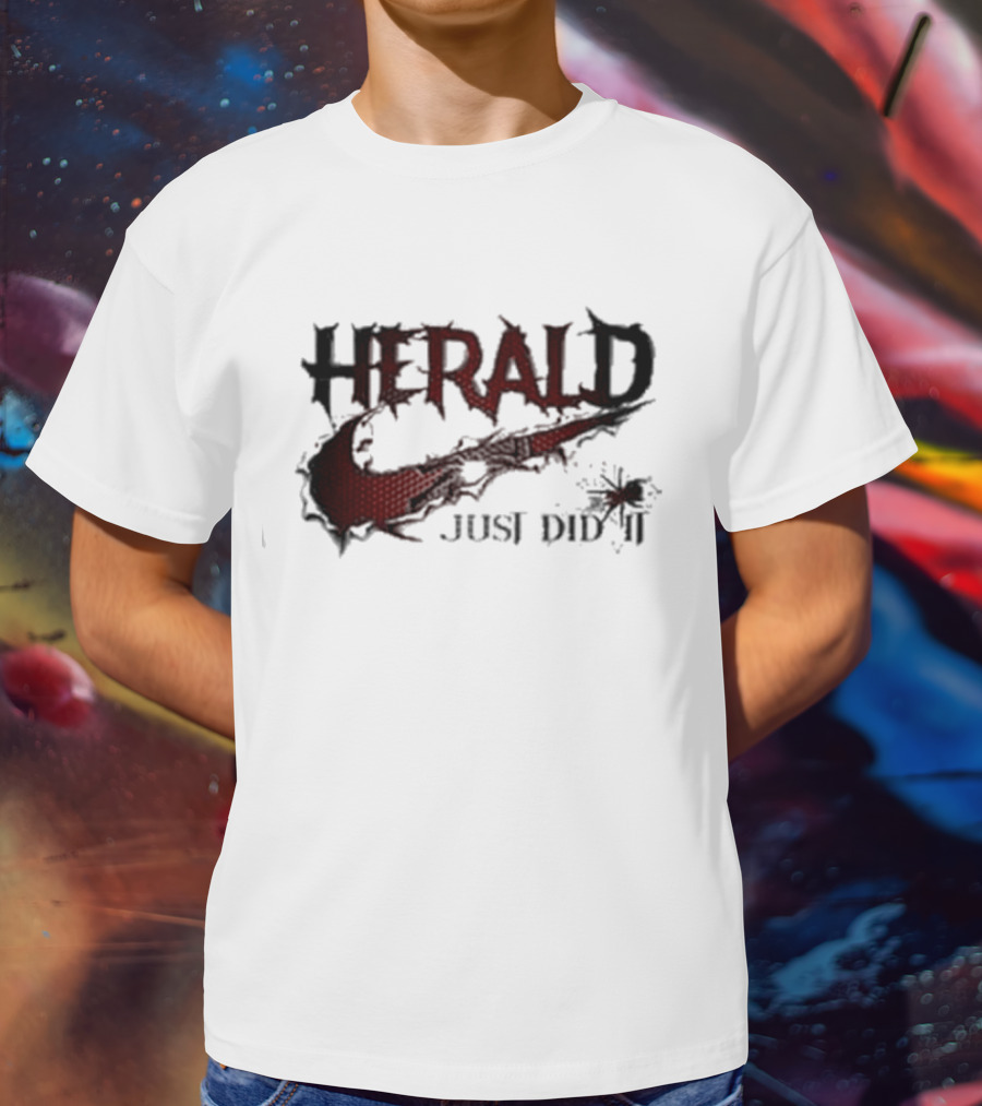 Herald Just Did It Dark Fantasy Red Sword T-Shirt