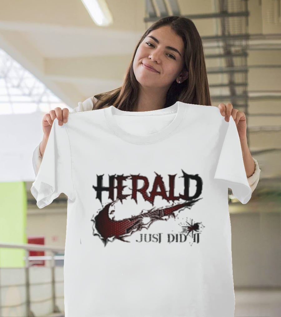 Herald Just Did It Dark Fantasy Red Sword T-Shirt