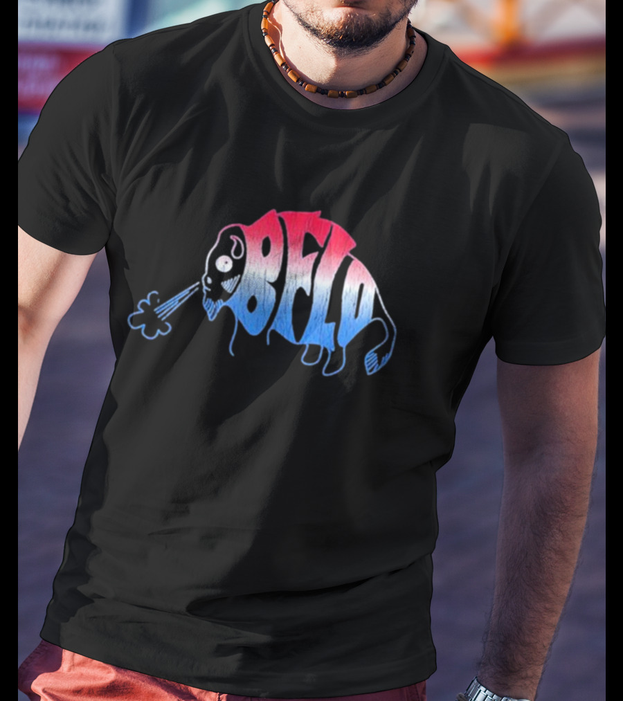 Bflo Buffalo Graphic Red Blue Gradient Buffalo T-Shirt