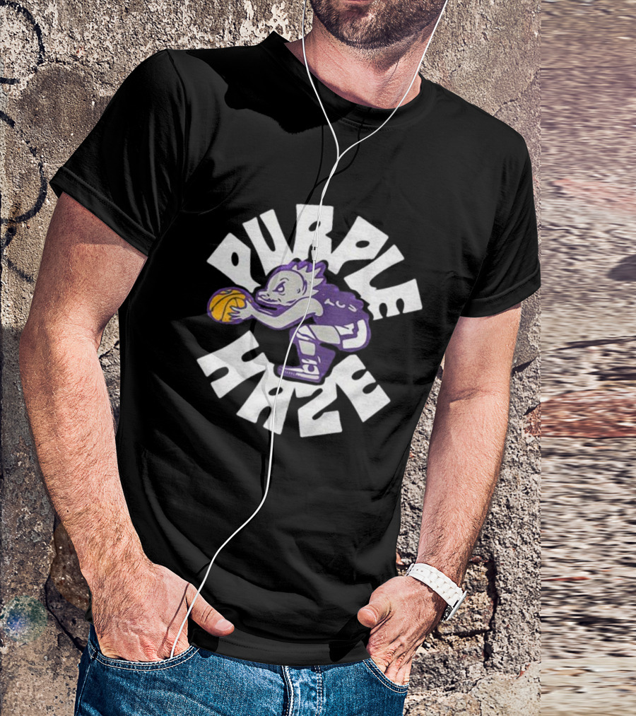 TCU Basketball Purple Haze Frog Basketball Player T-Shirt