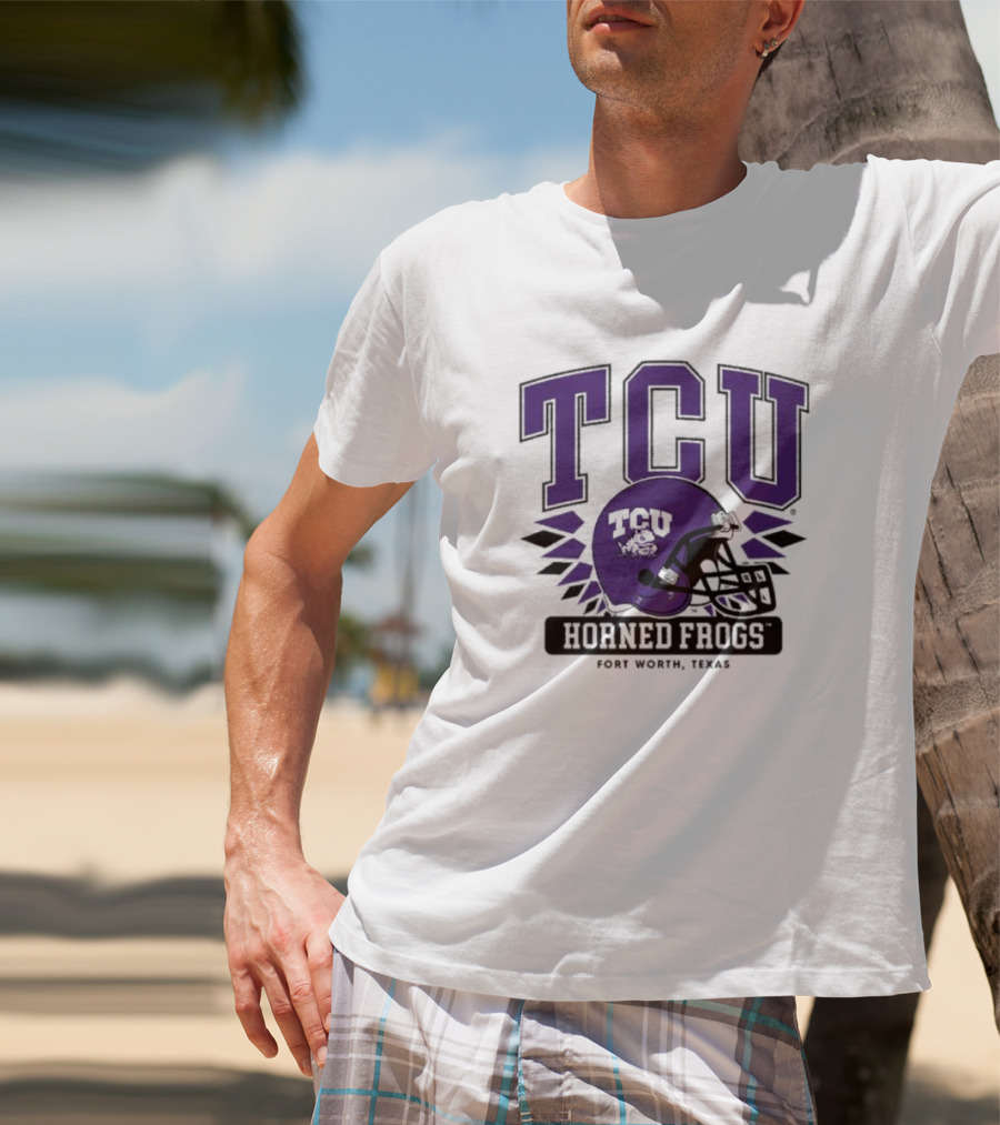 TCU Horned Frogs Football Helmet Fort Worth Texas T-Shirt