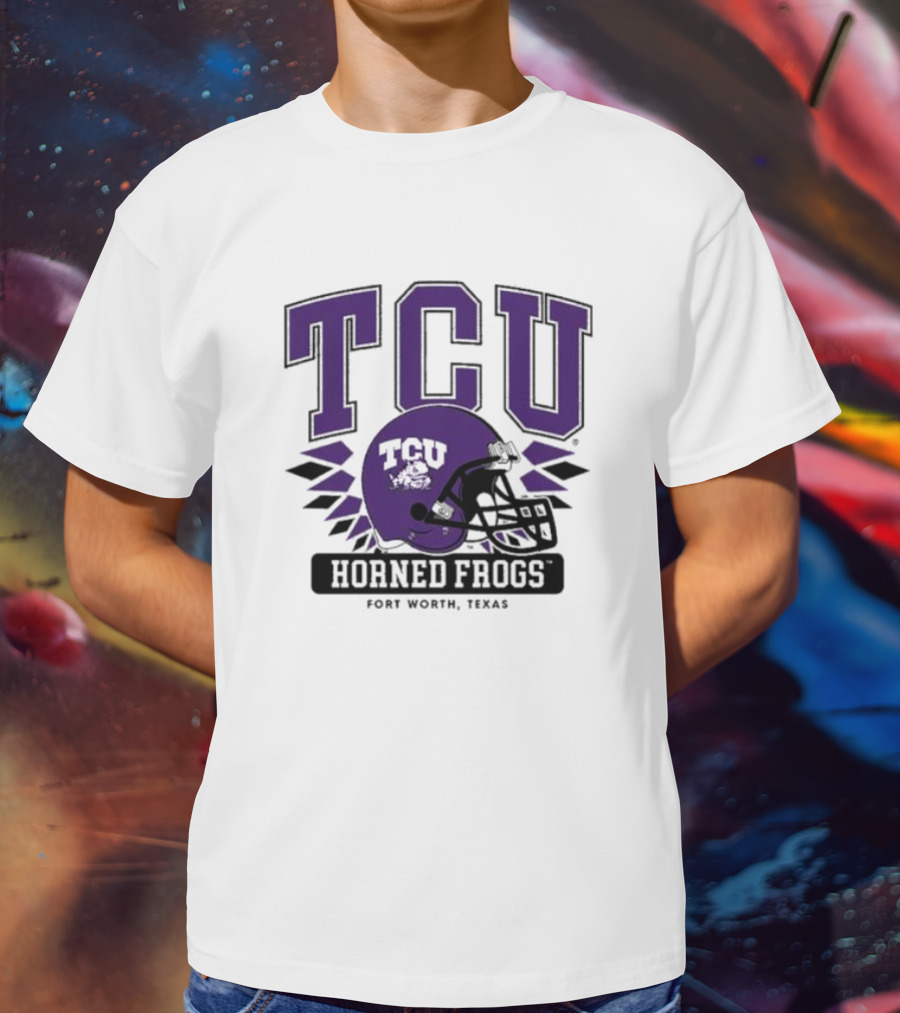 TCU Horned Frogs Football Helmet Fort Worth Texas T-Shirt