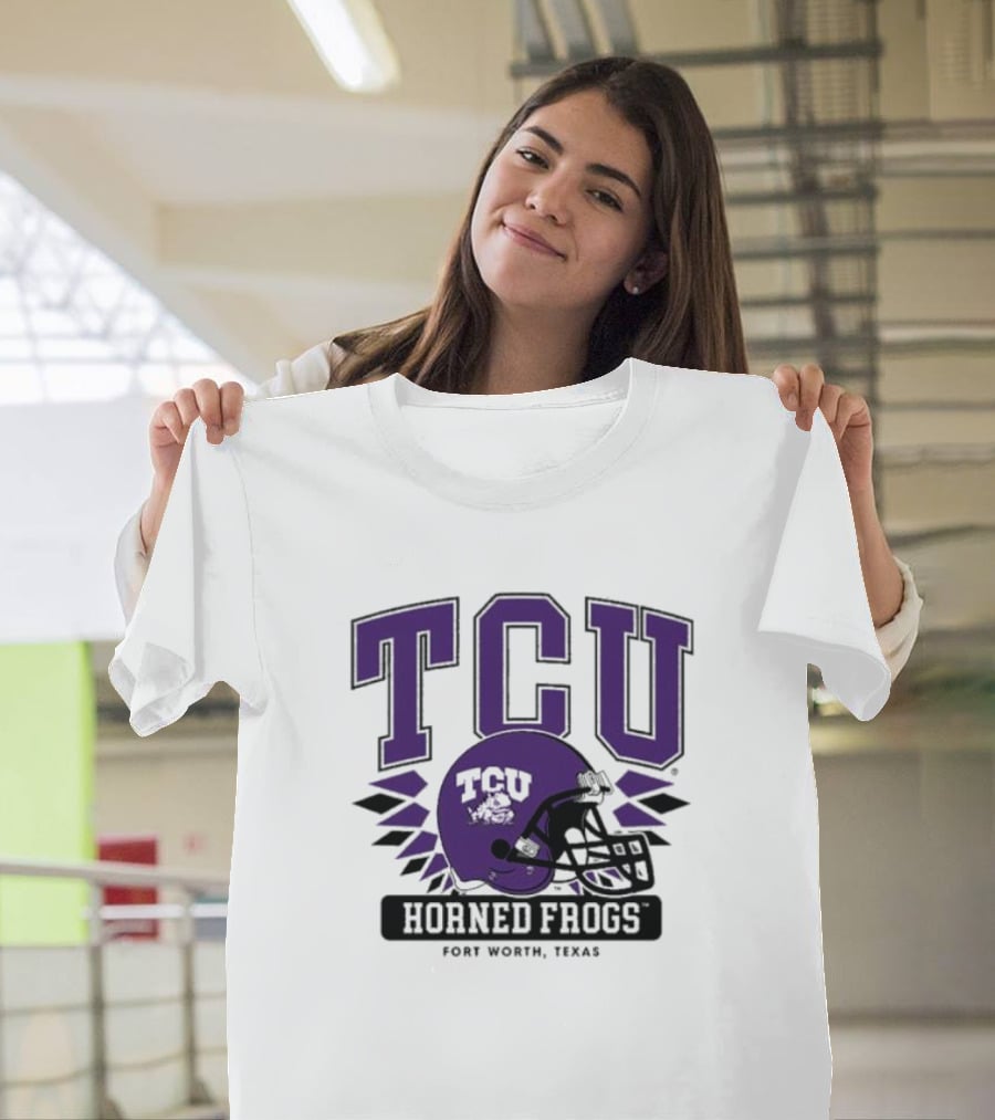 TCU Horned Frogs Football Helmet Fort Worth Texas T-Shirt