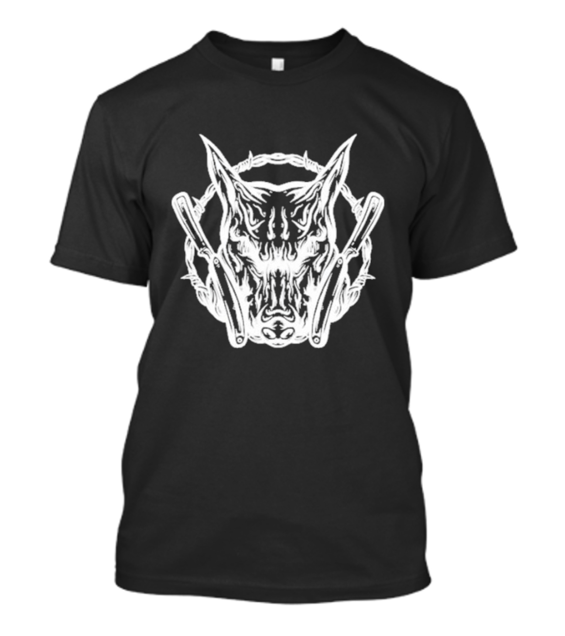 Otis Cogar Barbed Wire Doberman Razor T-Shirt