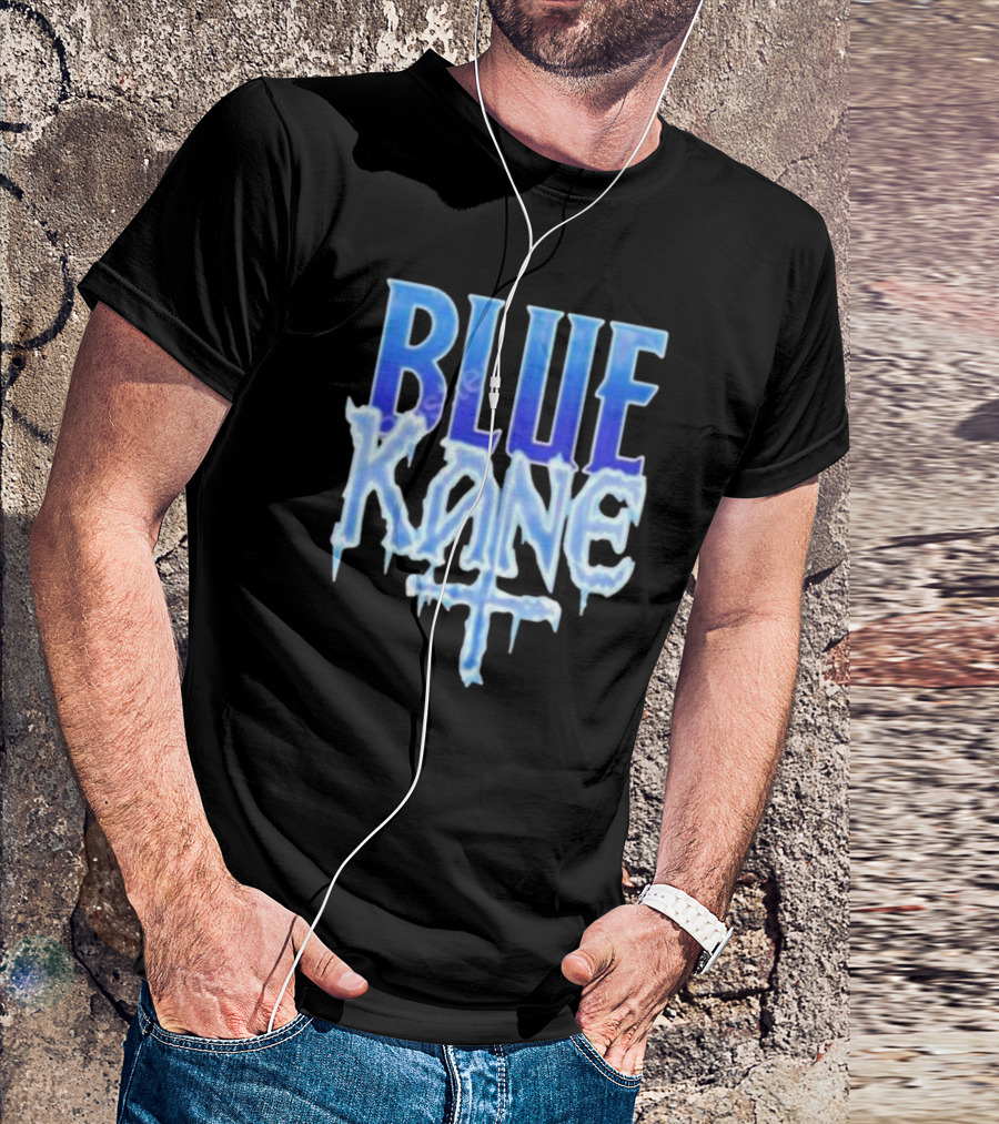 Blue Kane Icy Font Merchandise T-Shirt