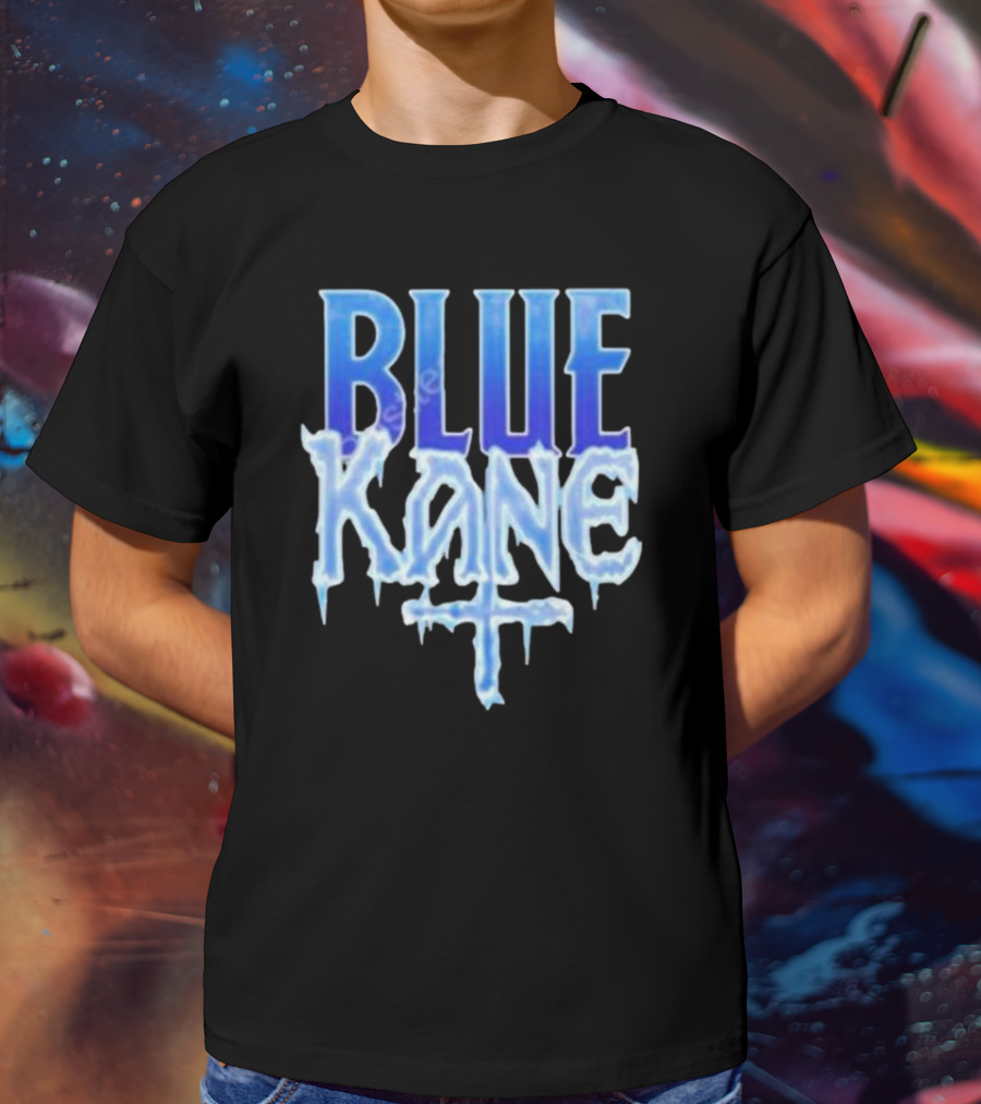 Blue Kane Icy Font Merchandise T-Shirt