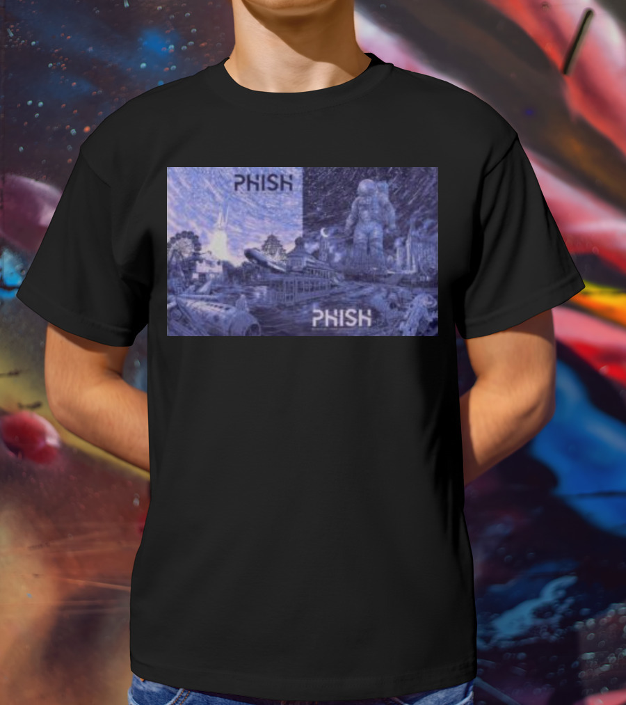 Phish Huntsville Space Astronaut And Carnival Split Scene T-Shirt