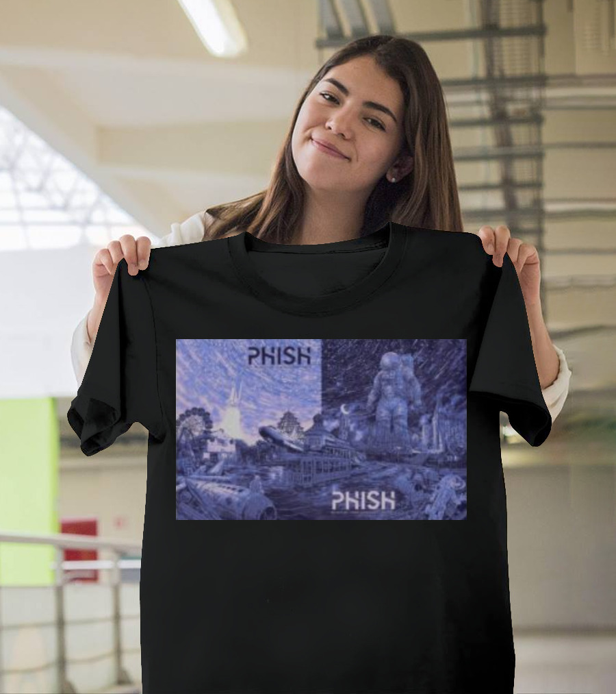 Phish Huntsville Space Astronaut And Carnival Split Scene T-Shirt