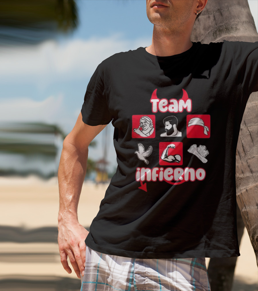 Team Infierno Casa De Los Famosos Trend Icon Set T-Shirt