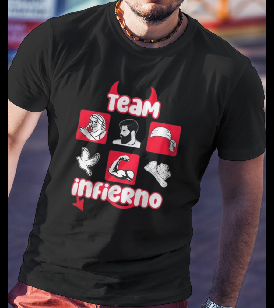 Team Infierno Casa De Los Famosos Trend Icon Set T-Shirt