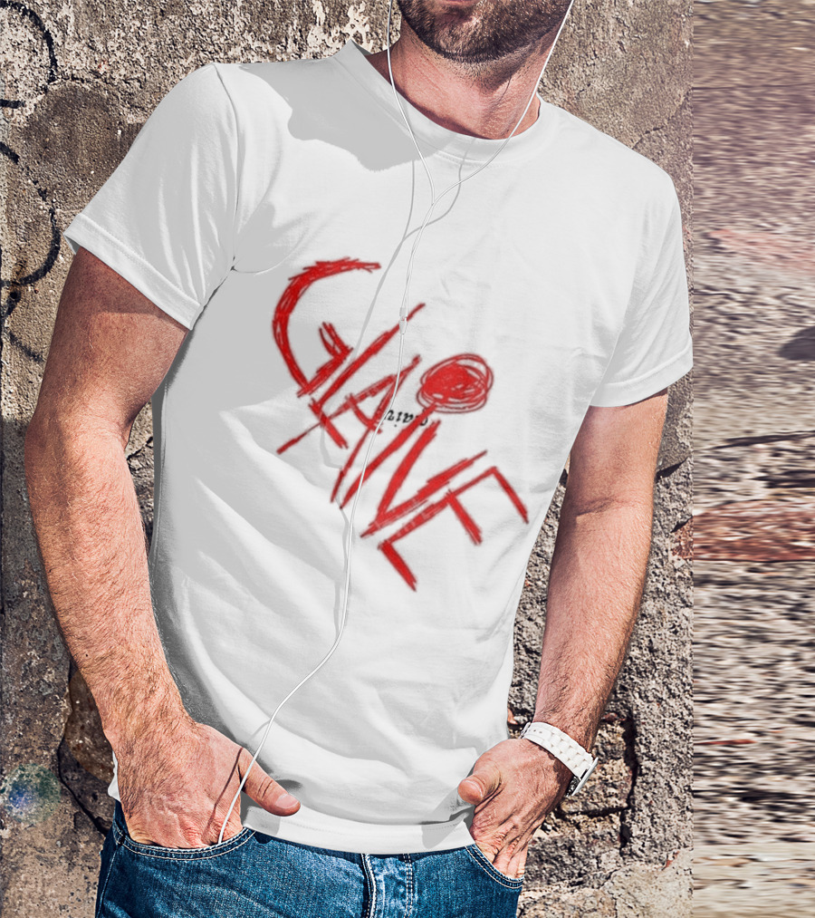 Glaive Red Brushstroke Burn Photo T-Shirt