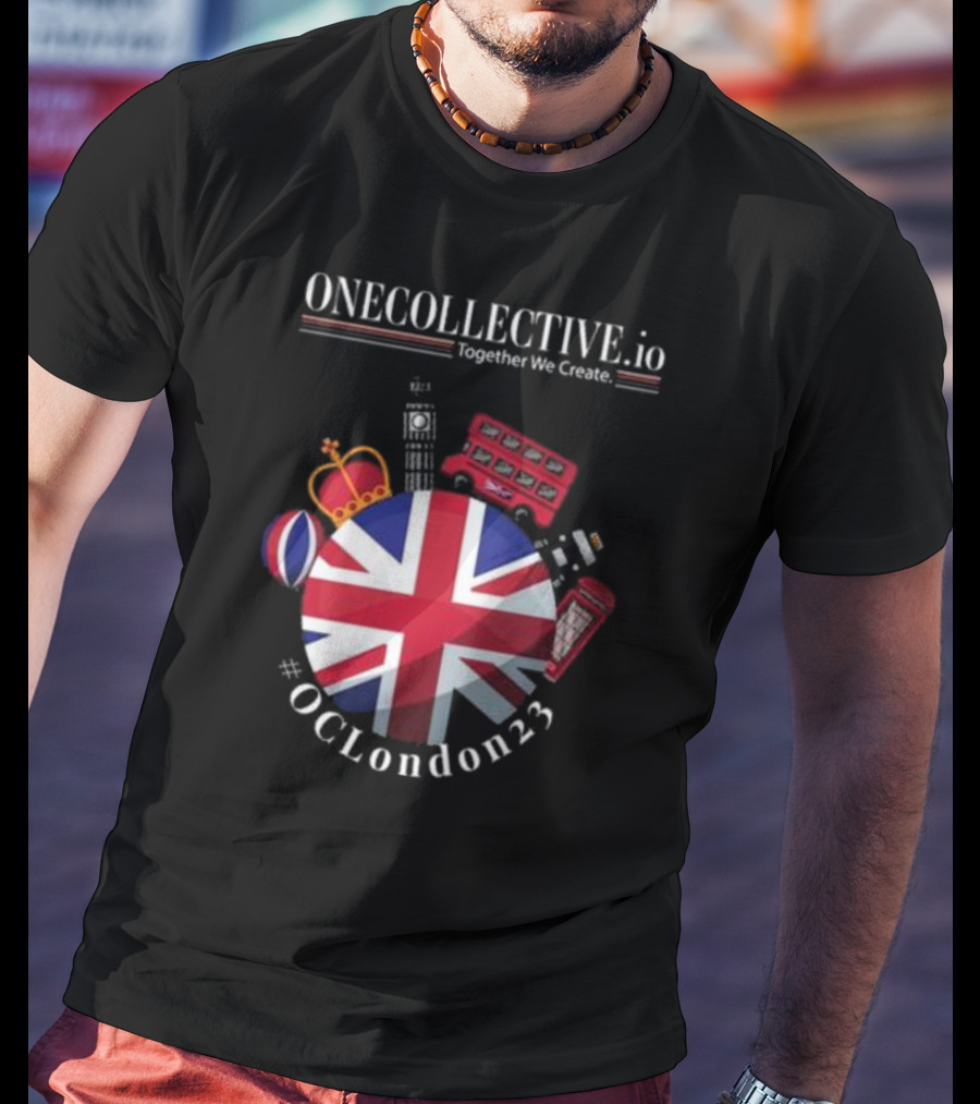 ONECOLLECTIVE.io #OCLondon23 Together We Create British Iconic Symbols T-Shirt