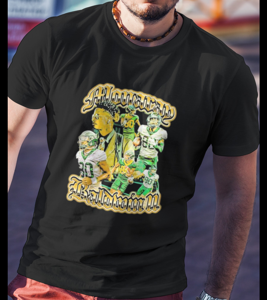 Alonarap Baldwin Vintage Football Montage T-Shirt
