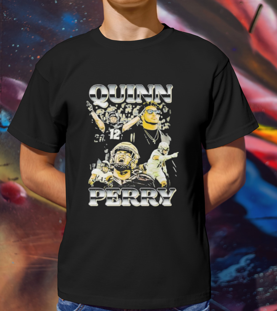 Quinn Perry Vintage Lightweight Football Celebration Montage T-Shirt