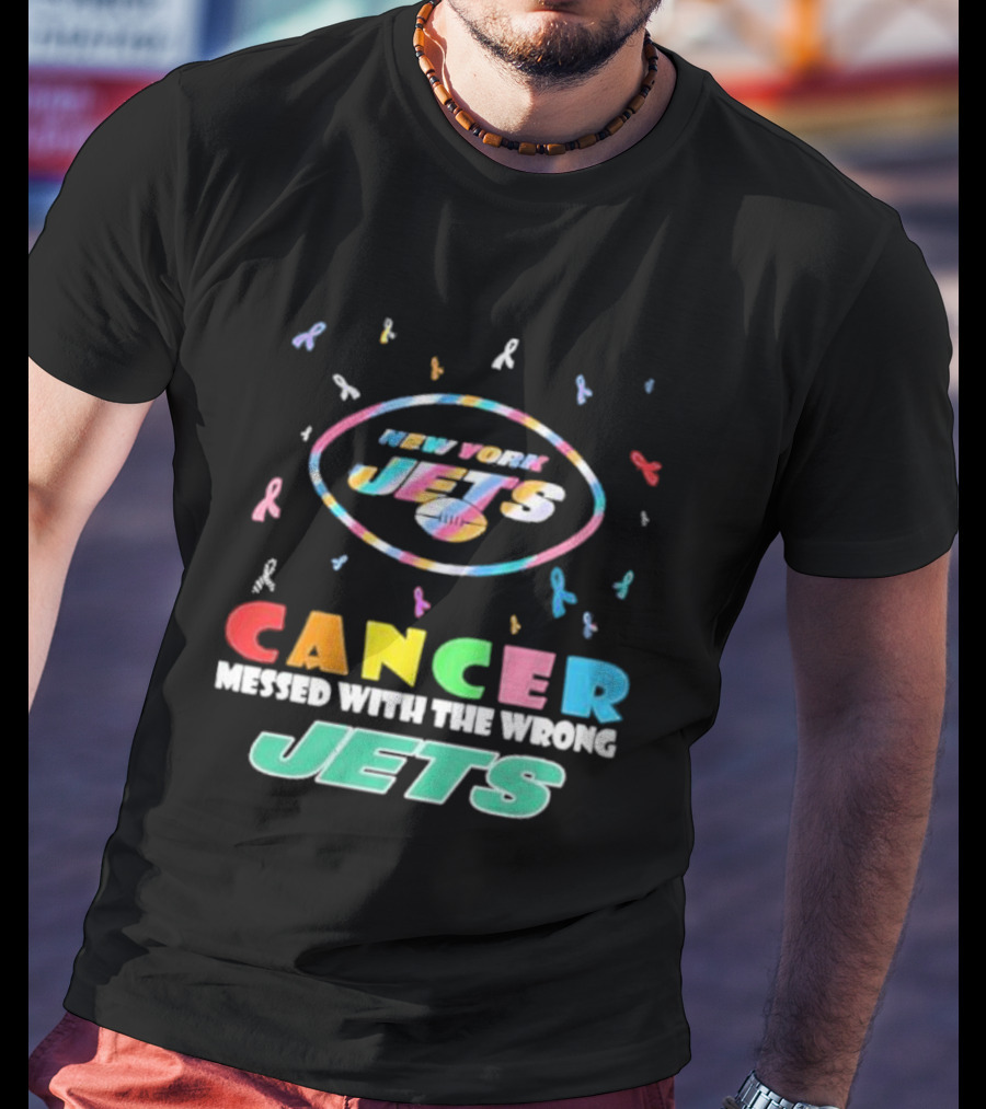 New York Jets Cancer Messed With The Wrong Jets T-Shirt