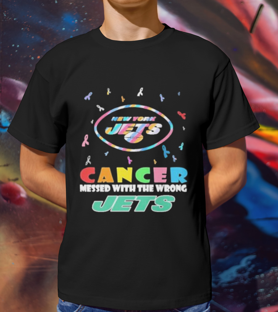 New York Jets Cancer Messed With The Wrong Jets T-Shirt