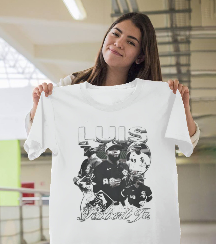 Luis Robert Jr. Chicago White Sox Baseball Multi-Image Collage T-Shirt