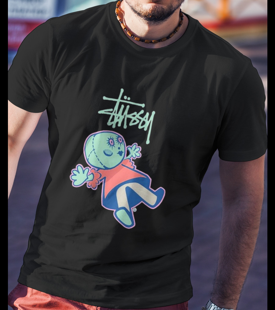 Stussy Dollie Pastel Stitched Character T-Shirt