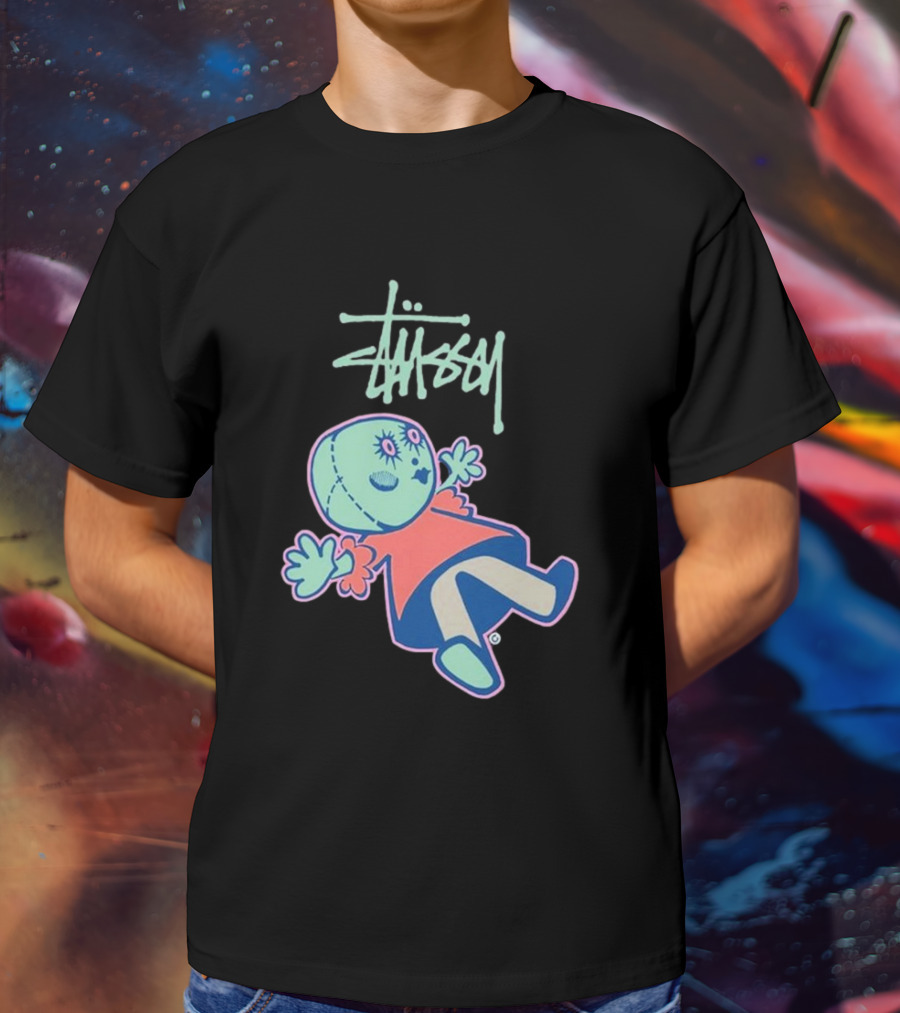 Stussy Dollie Pastel Stitched Character T-Shirt