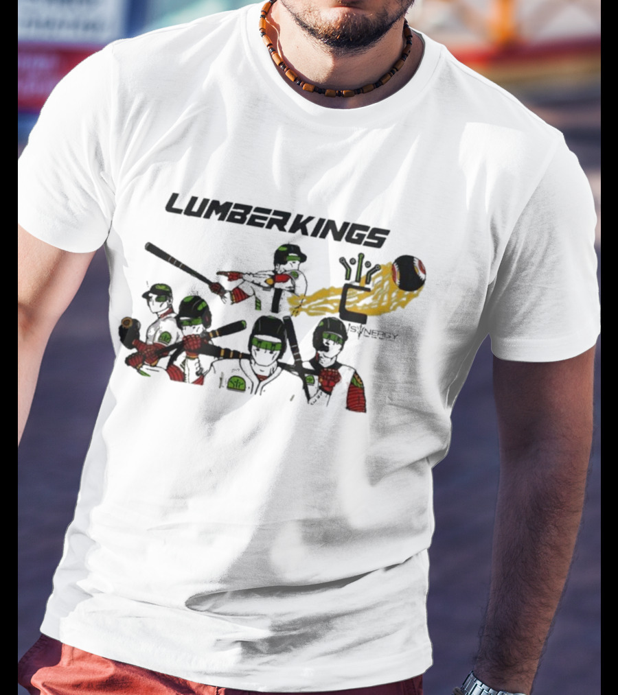 LumberKings Baseball Team With Synergy Mural T-Shirt