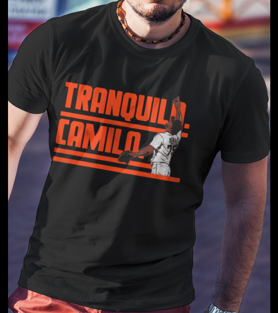 TRanquilo Camilo Doval Baseball Pitcher Iconic Action T-Shirt