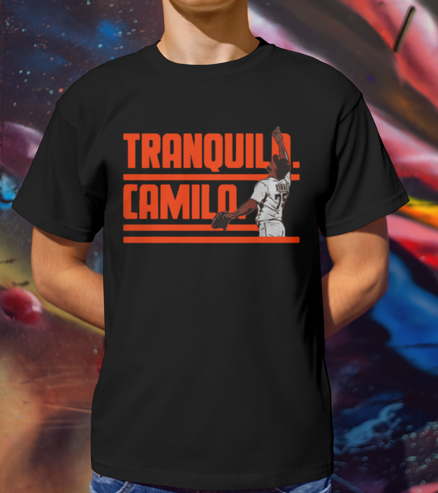 TRanquilo Camilo Doval Baseball Pitcher Iconic Action T-Shirt