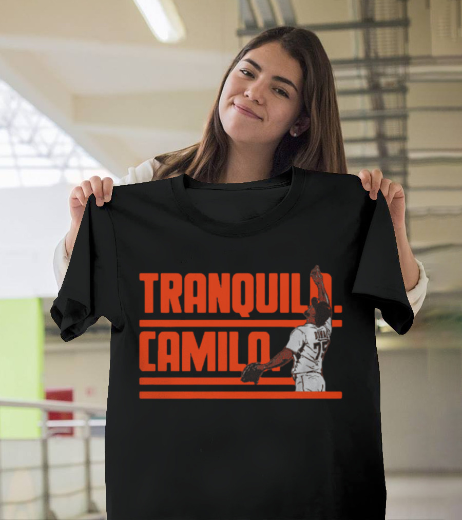 TRanquilo Camilo Doval Baseball Pitcher Iconic Action T-Shirt