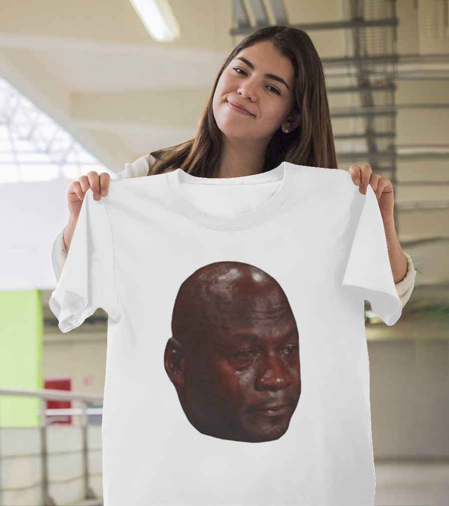 Crying Michael Jordan Meme Iconic Expression T-Shirt