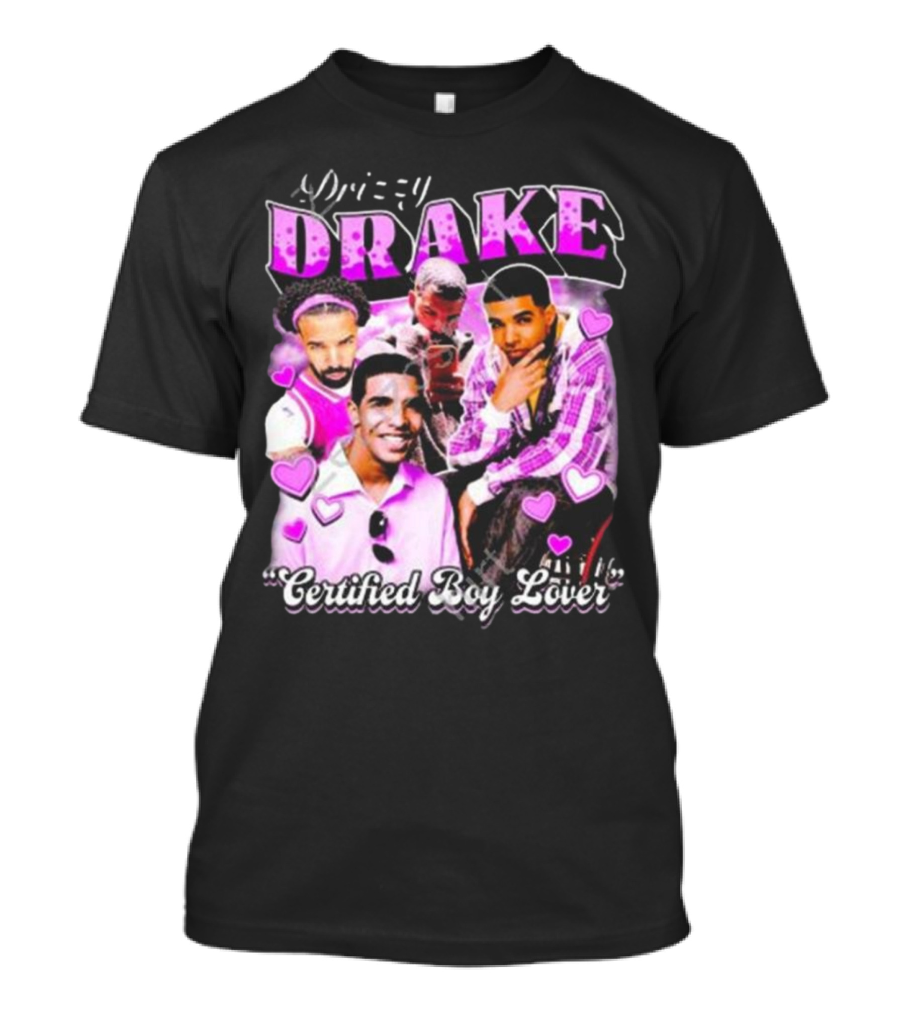 Drizzy Drake Certified Boy Lover Hearts Collage T-Shirt