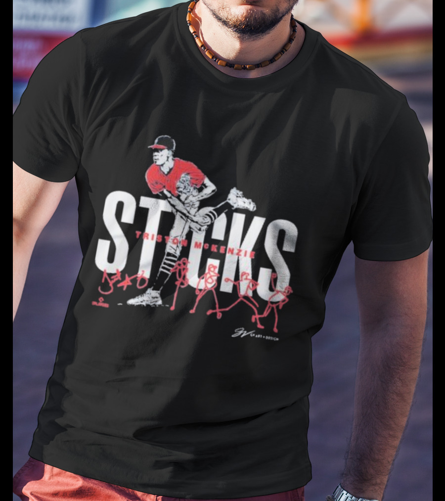 Triston McKenzie Sticks Baseball Pitch T-Shirt