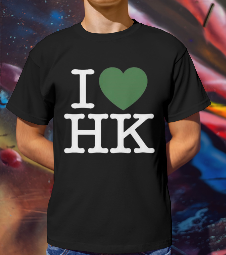 Robert Saleh I Love HK Green Heart T-Shirt
