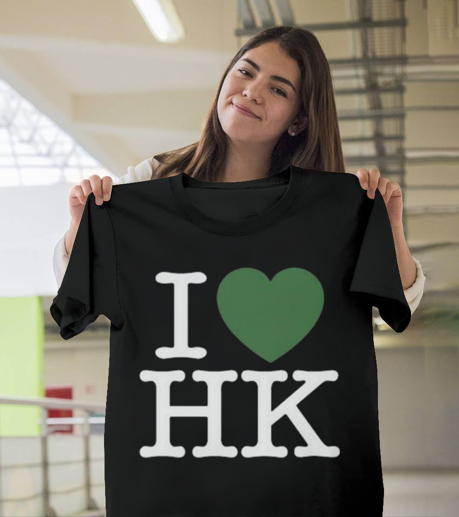 Robert Saleh I Love HK Green Heart T-Shirt