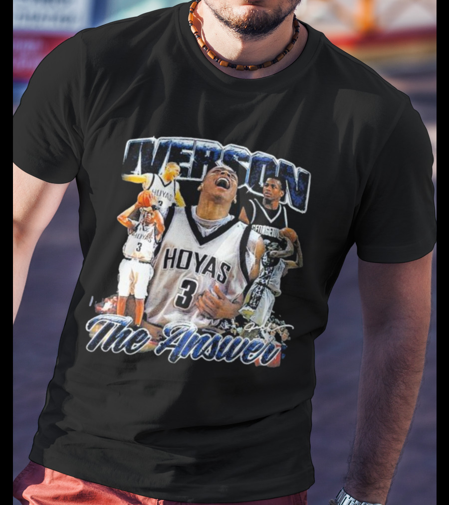 Iverson Hoyas Georgetown The Answer NCAA T-Shirt