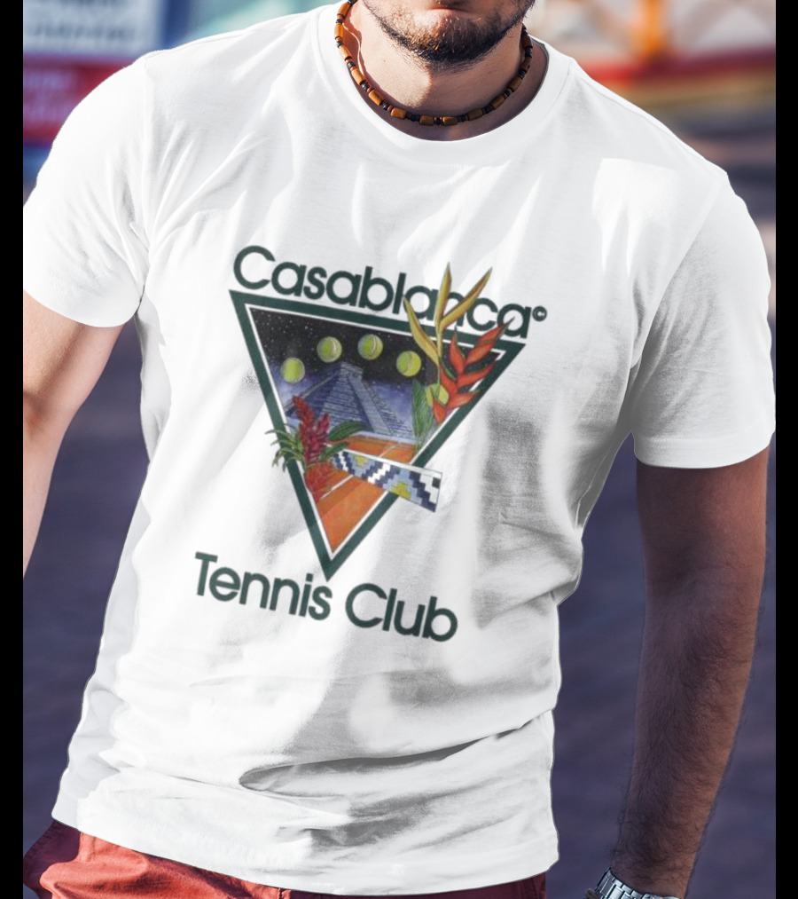 Casablanca Tennis Club Pyramid Floral T-Shirt