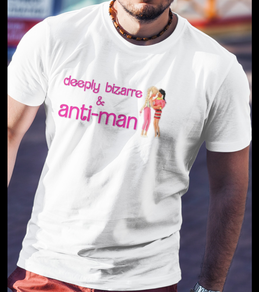 Deeply Bizarre And Anti-Man Pink Barbie Style Kissing T-Shirt