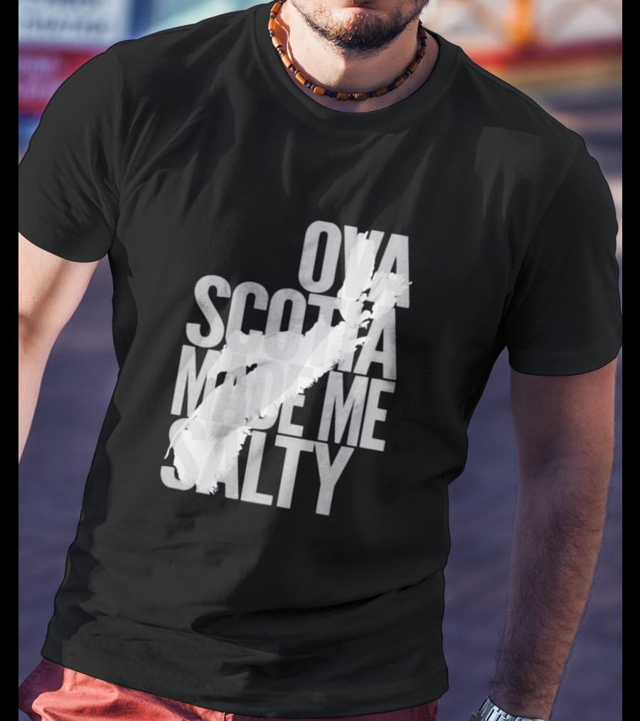 Nova Scotia Made Me Salty Ova Coast Map T-Shirt